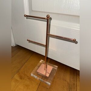Rose Gold Jewelry Organizer - Glass Bottom - Great Condition - HomeGoods